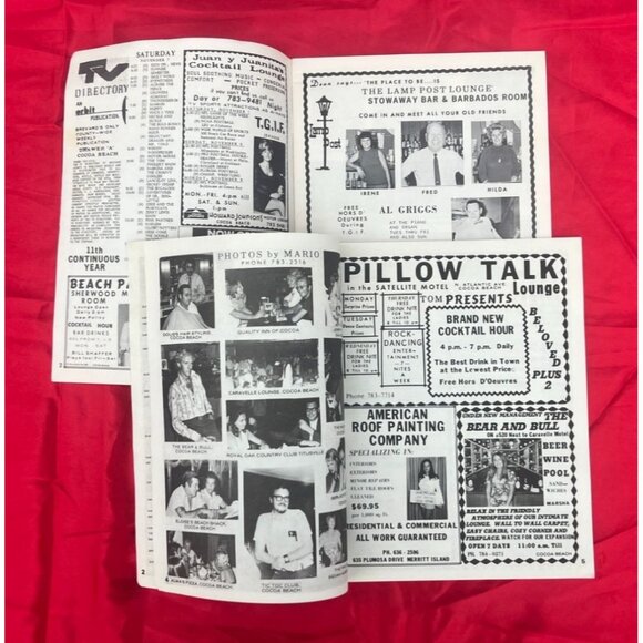 1970 & 1972 Orbit TV Guides Cocoa Beach FL Space Coast Nightlife Ads - Picture 4 of 5